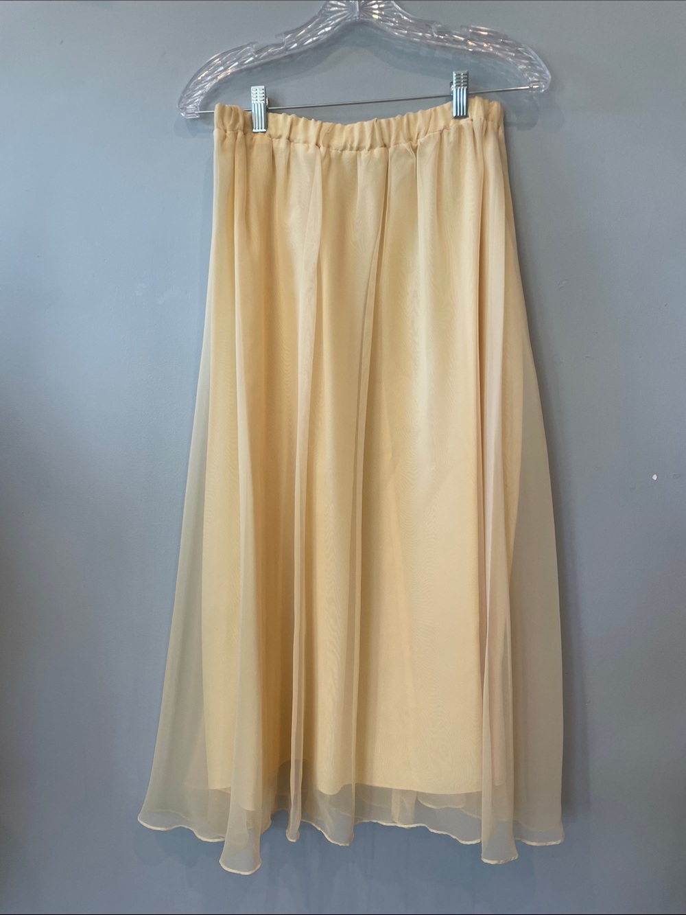 Light Cream Chiffon Skirt -lined- handmade